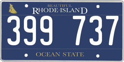 RI license plate 399737