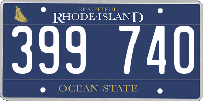 RI license plate 399740