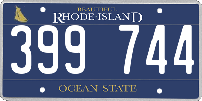 RI license plate 399744