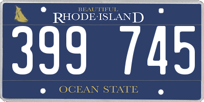 RI license plate 399745