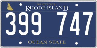 RI license plate 399747