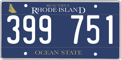RI license plate 399751