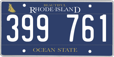 RI license plate 399761