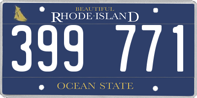 RI license plate 399771