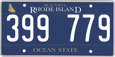 RI license plate 399779
