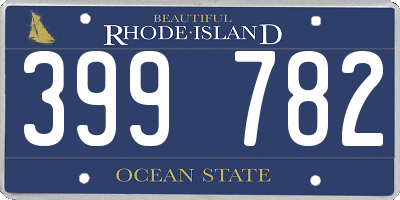 RI license plate 399782