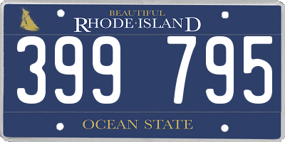 RI license plate 399795