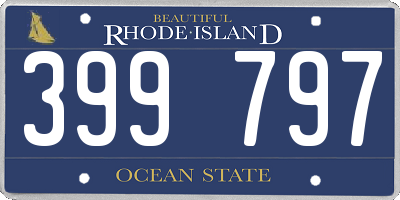 RI license plate 399797