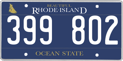 RI license plate 399802