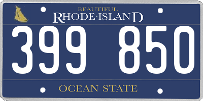 RI license plate 399850