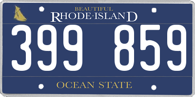 RI license plate 399859