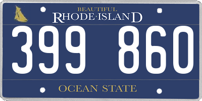 RI license plate 399860