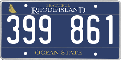 RI license plate 399861