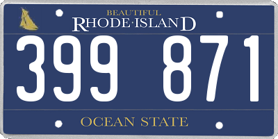 RI license plate 399871