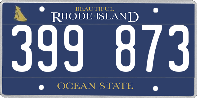 RI license plate 399873