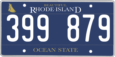 RI license plate 399879