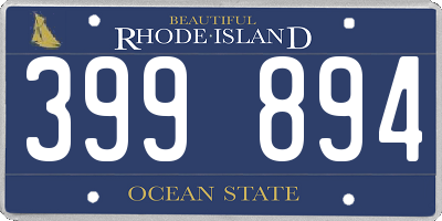RI license plate 399894
