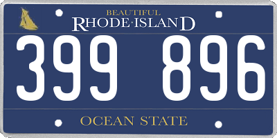 RI license plate 399896