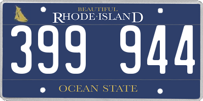 RI license plate 399944