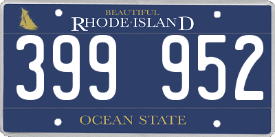 RI license plate 399952