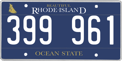RI license plate 399961