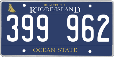 RI license plate 399962