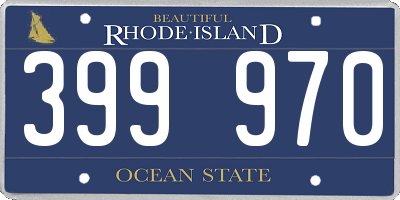 RI license plate 399970