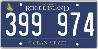 RI license plate 399974