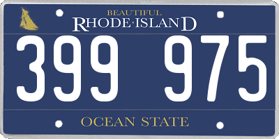 RI license plate 399975