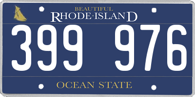 RI license plate 399976
