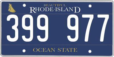 RI license plate 399977