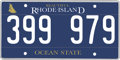 RI license plate 399979