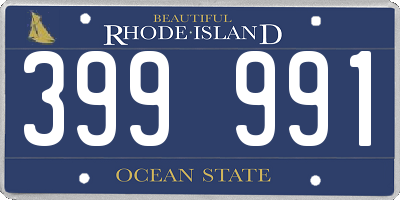 RI license plate 399991