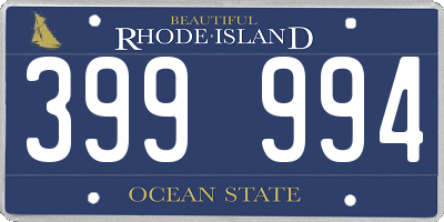 RI license plate 399994