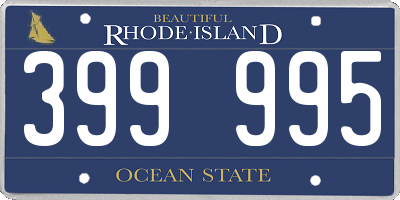 RI license plate 399995