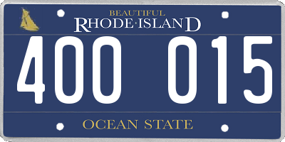 RI license plate 400015