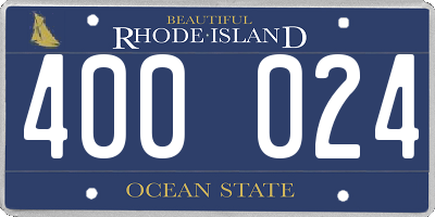 RI license plate 400024