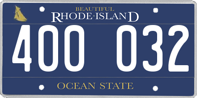 RI license plate 400032
