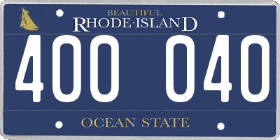 RI license plate 400040