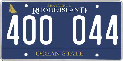 RI license plate 400044