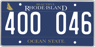 RI license plate 400046