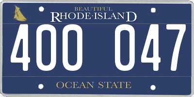RI license plate 400047