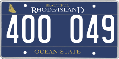 RI license plate 400049