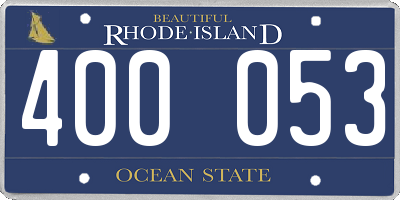 RI license plate 400053