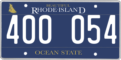 RI license plate 400054