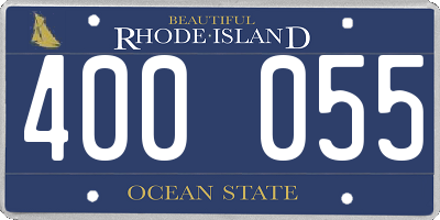 RI license plate 400055