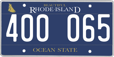 RI license plate 400065