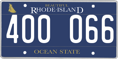 RI license plate 400066