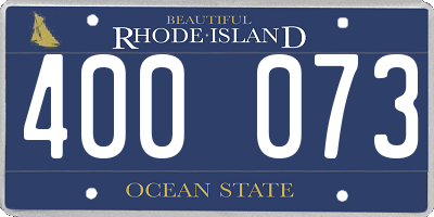 RI license plate 400073