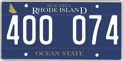 RI license plate 400074